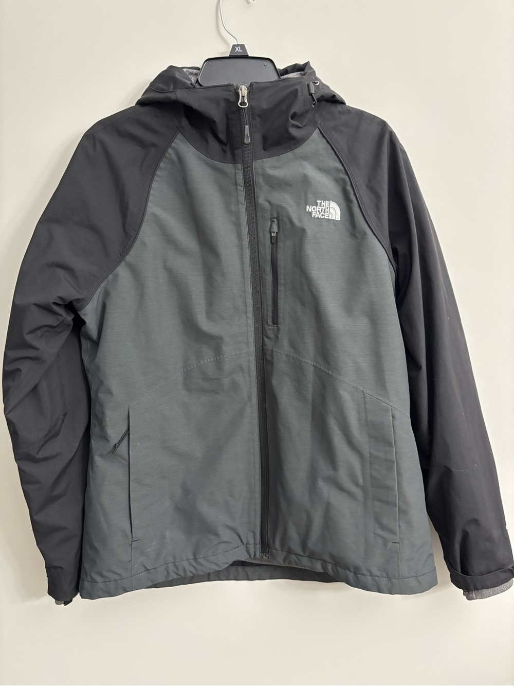 Women’s 3-in-1 The North Face Black & Gray Hooded Raincoat